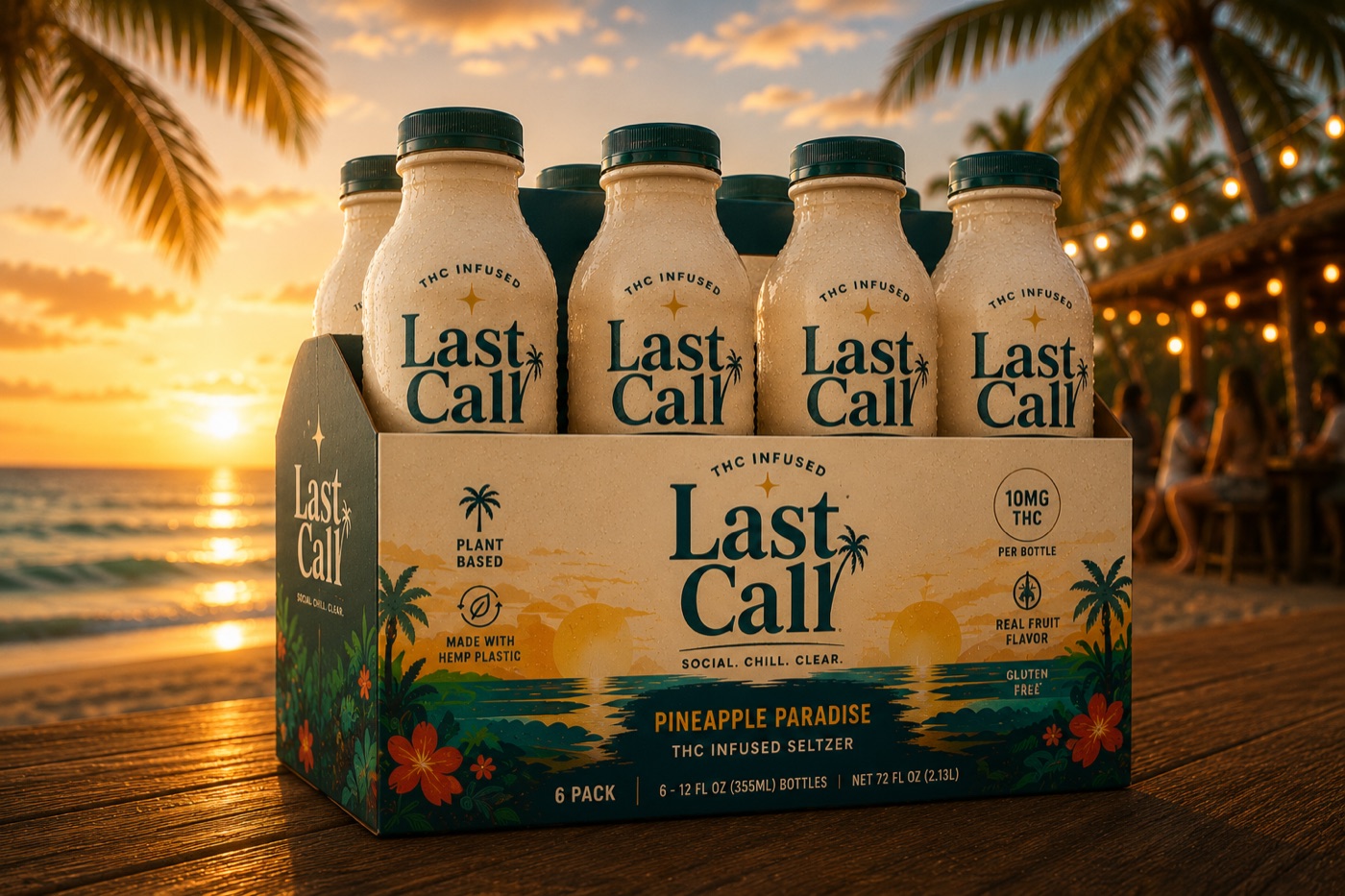 Last Call Pineapple Paradise THC seltzer 8-pack