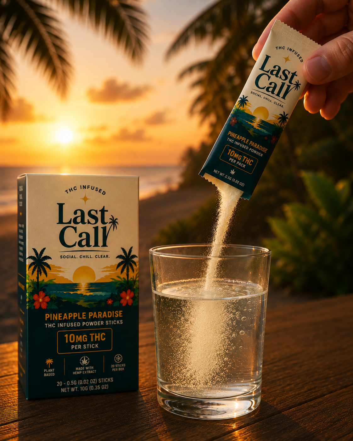 Last Call Pineapple Paradise THC powder sticks